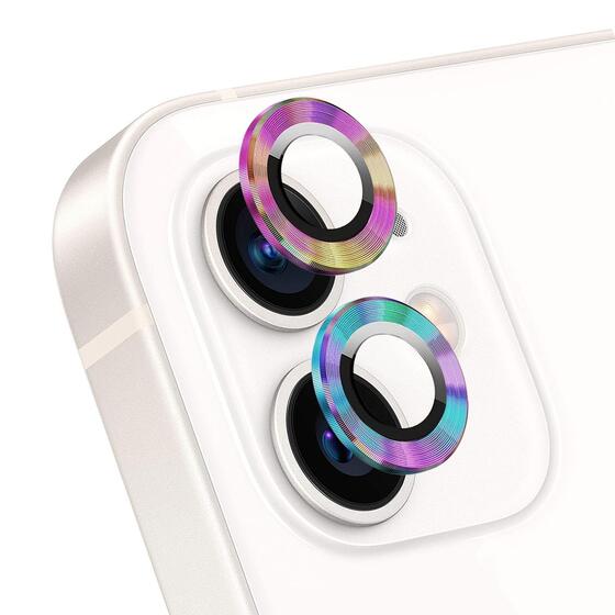 Microsonic Apple iPhone 12 Tekli Kamera Lens Koruma Camı Renkli