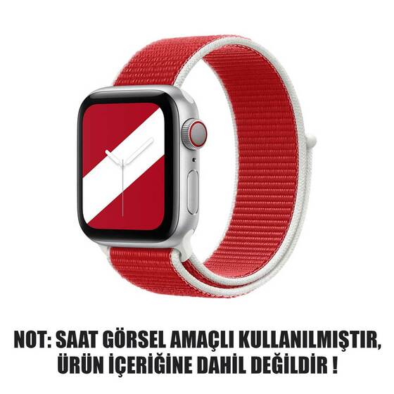 Microsonic Apple Watch Series 6 40mm Hasırlı Kordon Woven Danimarka International Collection Spor Loop