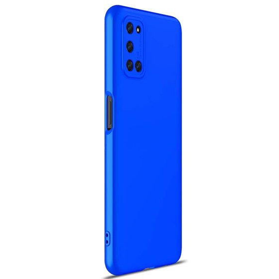 Microsonic Oppo A72 Kılıf Double Dip 360 Protective Mavi