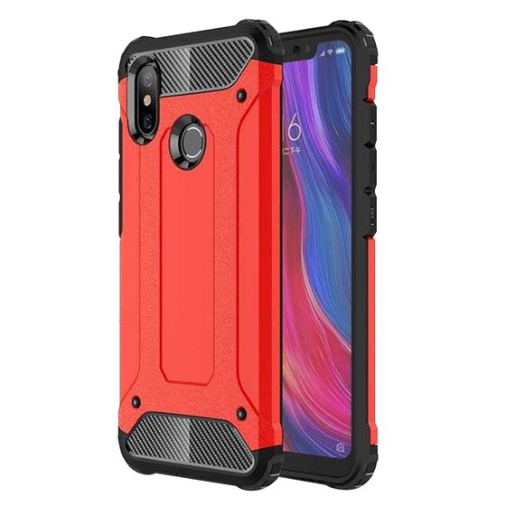 Microsonic Xiaomi Mi 8 SE Kılıf Rugged Armor Kırmızı