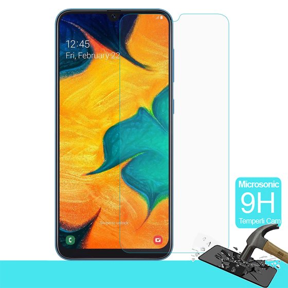 Microsonic Samsung Galaxy A30 Temperli Cam Ekran Koruyucu