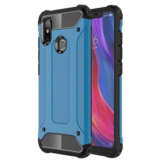 Microsonic Xiaomi Mi 8 SE Kılıf Rugged Armor Mavi