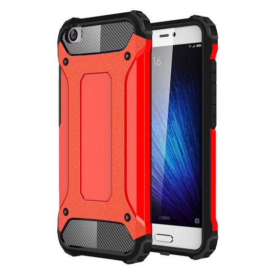 Microsonic Xiaomi Mi5 Prime Kılıf Rugged Armor Kırmızı