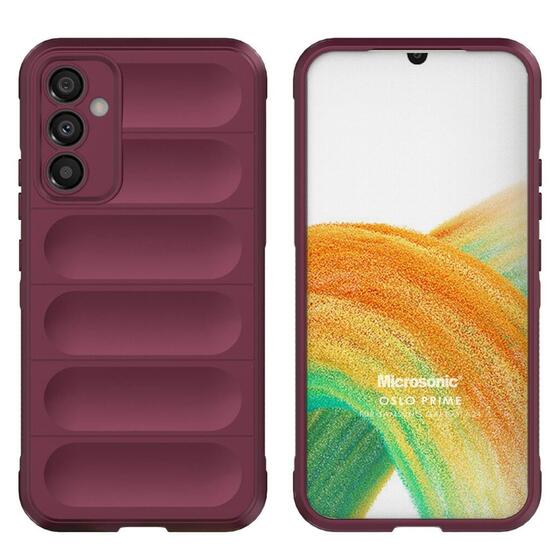 Microsonic Samsung Galaxy A24 Kılıf Oslo Prime Bordo