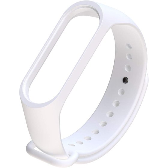 Microsonic Xiaomi Mi Band 3 / Mi Band 4 Silikon Kordon Beyaz