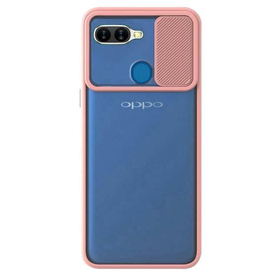 Microsonic Oppo A5S Kılıf Slide Camera Lens Protection Rose Gold