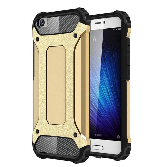 Microsonic Xiaomi Mi5 Prime Kılıf Rugged Armor Gold