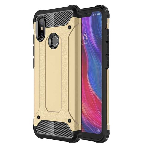 Microsonic Xiaomi Mi 8 Kılıf Rugged Armor Gold