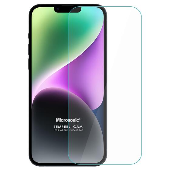 Microsonic Apple iPhone 16e Tempered Glass Cam Ekran Koruyucu