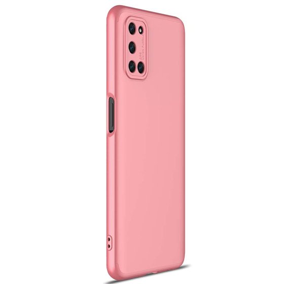 Microsonic Oppo A52 Kılıf Double Dip 360 Protective Rose Gold