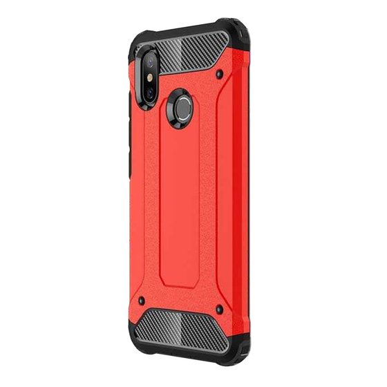 Microsonic Xiaomi Mi 8 Kılıf Rugged Armor Kırmızı