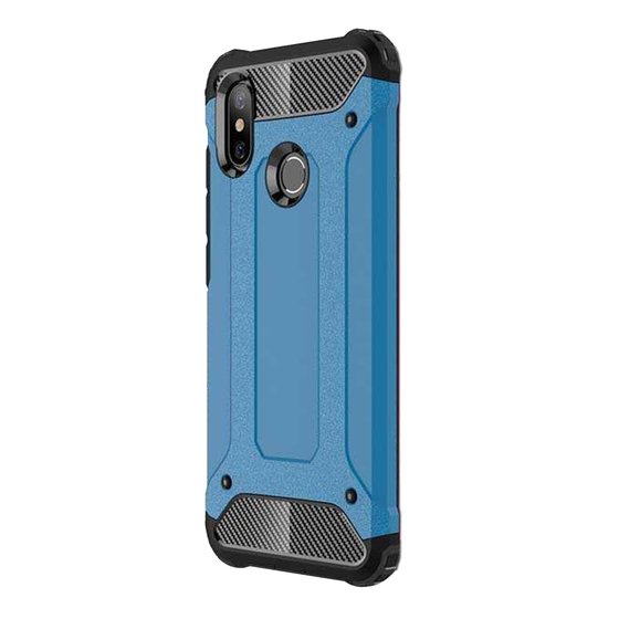 Microsonic Xiaomi Mi 8 Kılıf Rugged Armor Mavi