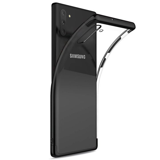 Microsonic Samsung Galaxy Note 10 Kılıf Skyfall Transparent Clear Siyah