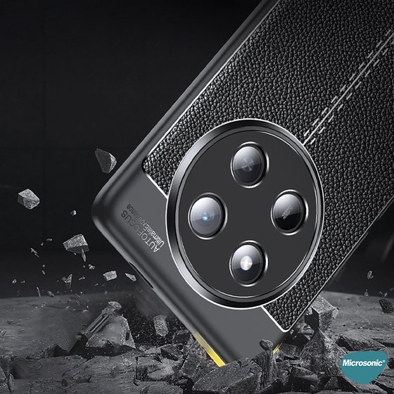 Microsonic Honor Magic 7 Lite Kılıf Deri Dokulu Silikon Siyah