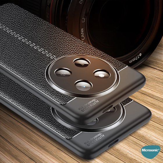 Microsonic Honor Magic 7 Lite Kılıf Deri Dokulu Silikon Siyah