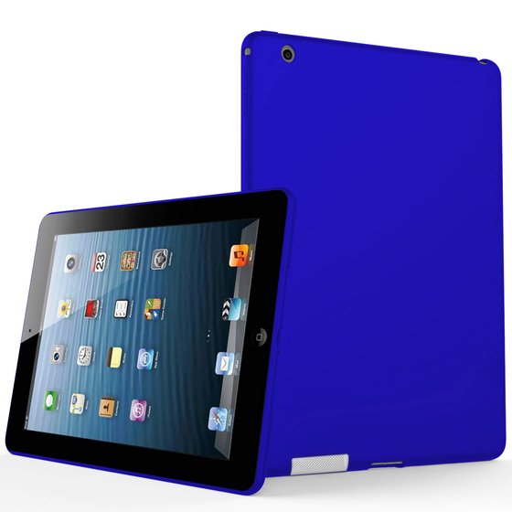 Microsonic Matte Silicone Apple iPad 2 & iPad 3 & iPad 4 Kılıf Mavi