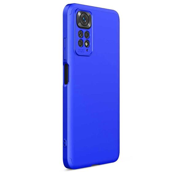 Microsonic Xiaomi Redmi Note 11 Pro 5G Kılıf Double Dip 360 Protective Mavi