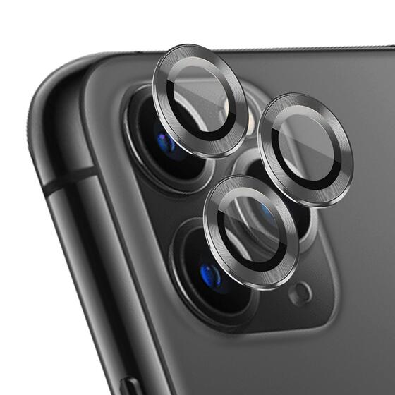 Microsonic Apple iPhone 11 Pro Tekli Kamera Lens Koruma Camı Füme