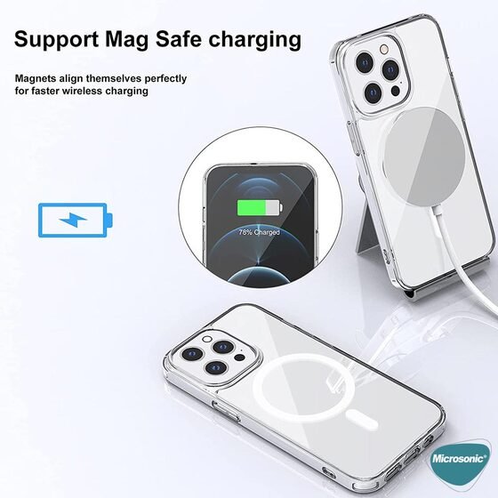 Microsonic Apple iPhone 16e Kılıf MagSafe Clear Soft Şeffaf