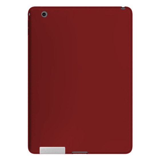 Microsonic Matte Silicone Apple iPad 2 & iPad 3 & iPad 4 Kılıf Kırmızı