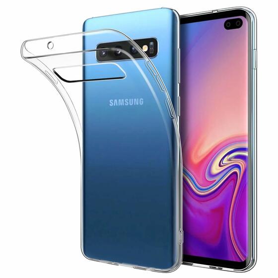 Microsonic Samsung Galaxy S10 Plus Kılıf Transparent Soft Beyaz