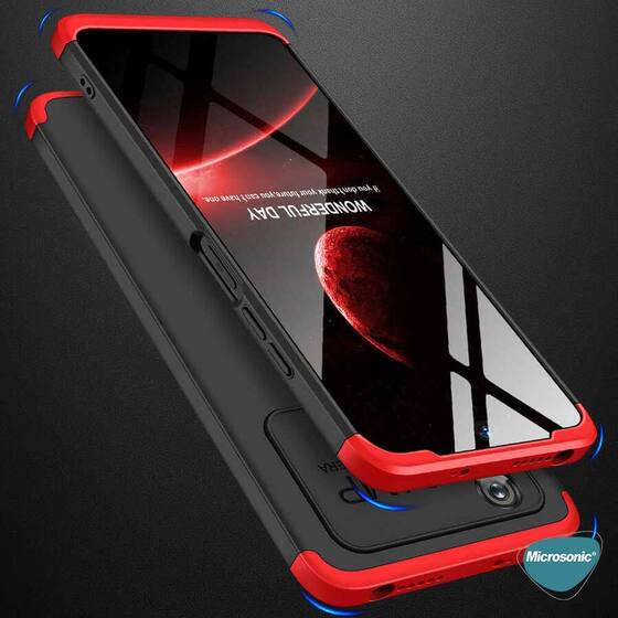 Microsonic Xiaomi Poco X4 Pro 5G Kılıf Double Dip 360 Protective Siyah Mavi