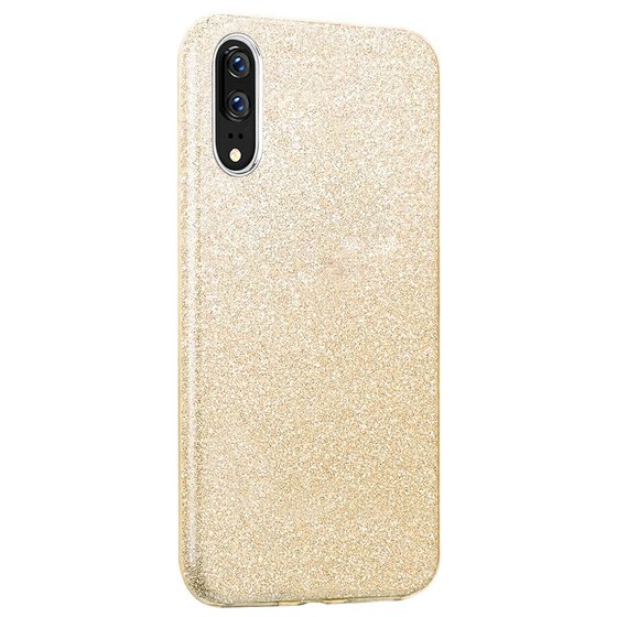 Microsonic Huawei P20 Kılıf Sparkle Shiny Gold