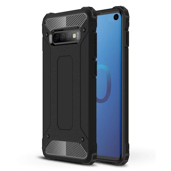 Microsonic Samsung Galaxy S10 Kılıf Rugged Armor Siyah