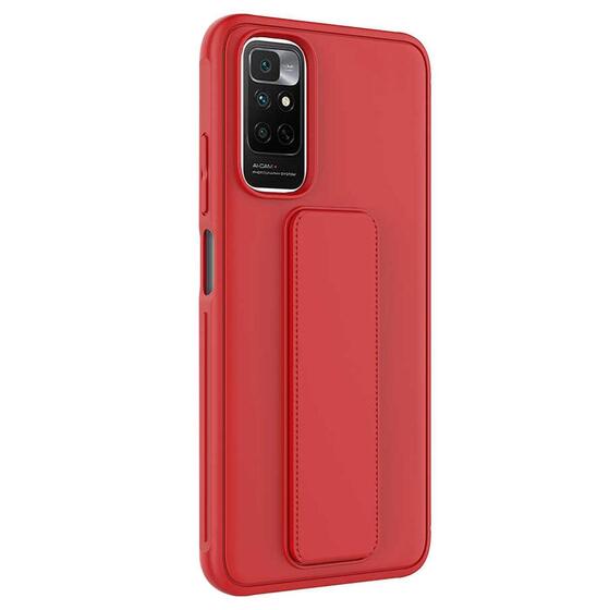 Microsonic Xiaomi Redmi Note 11S Kılıf Hand Strap Kırmızı