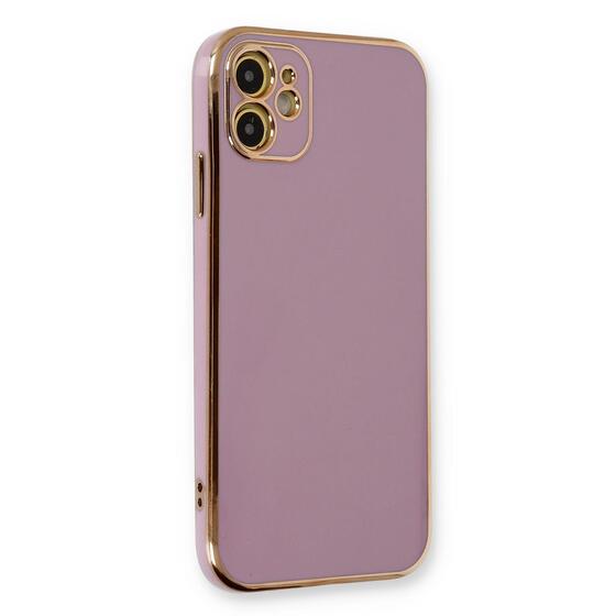 Microsonic Apple iPhone 12 Kılıf Olive Plated Lila