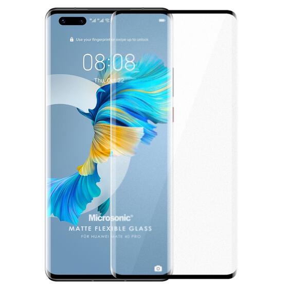 Microsonic Huawei Mate 40 Pro Seramik Matte Flexible Ekran Koruyucu Siyah