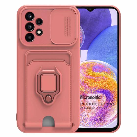 Microsonic Samsung Galaxy A23 Kılıf Multifunction Silicone Pembe