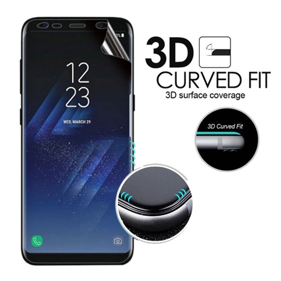 Microsonic Samsung Galaxy S8 Plus Kavisler Dahil Tam Ekran Kaplayıcı Şeffaf Koruyucu Film