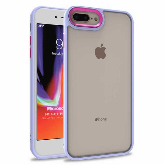 Microsonic Apple iPhone 8 Plus Kılıf Bright Planet Lila