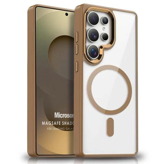 Microsonic Samsung Galaxy S25 Ultra Kılıf MagSafe Shadow Planet Gold