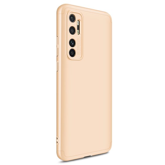 Microsonic Xiaomi Mi Note 10 Lite Kılıf Double Dip 360 Protective Gold