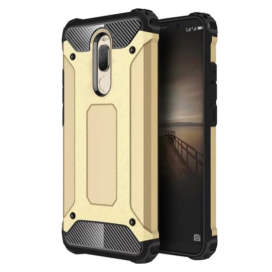 Microsonic Huawei Mate 10 Lite Kılıf Rugged Armor Gold