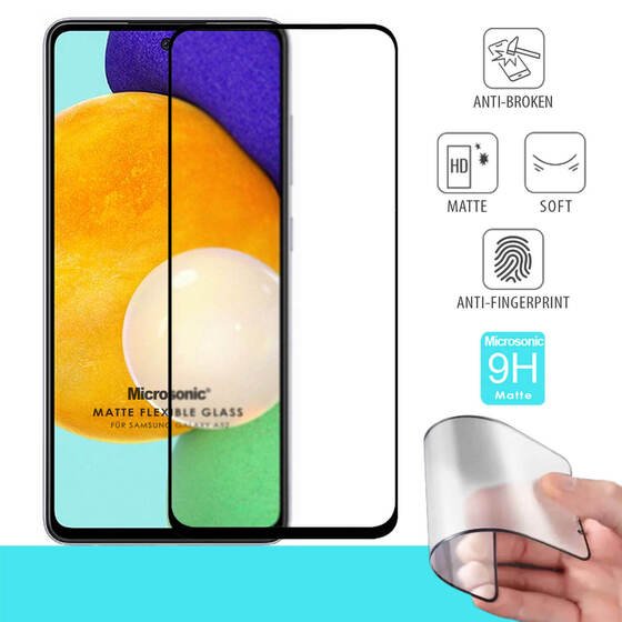 Microsonic Samsung Galaxy A52s Seramik Matte Flexible Ekran Koruyucu Siyah