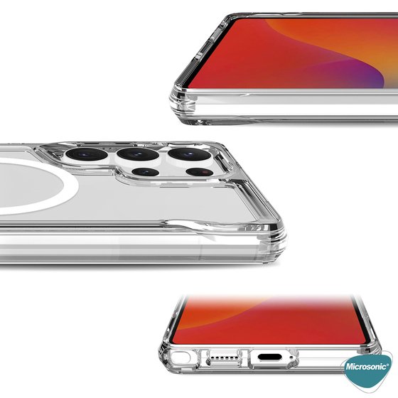 Microsonic Samsung Galaxy S25 Ultra Kılıf MagSafe Trex Bumper Şeffaf
