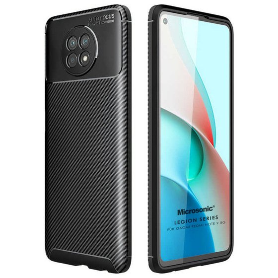 Microsonic Xiaomi Redmi Note 9 5G Kılıf Legion Series Siyah