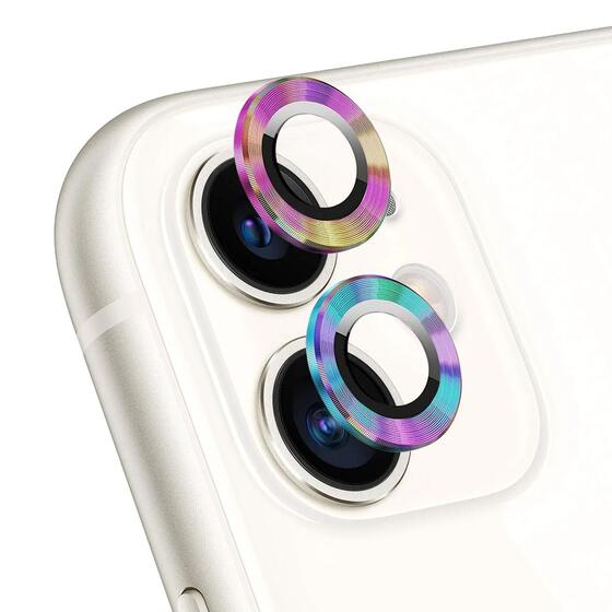 Microsonic Apple iPhone 11 Tekli Kamera Lens Koruma Camı Renkli