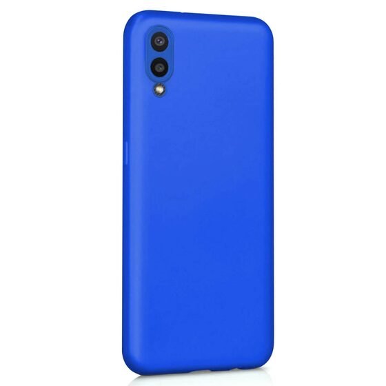 Microsonic Matte Silicone Samsung Galaxy A02 Kılıf Mavi