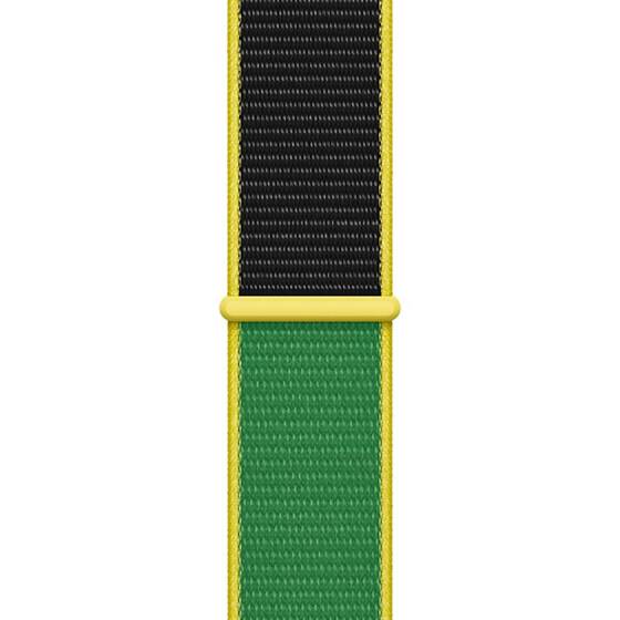 Microsonic Apple Watch Series 5 44mm Hasırlı Kordon Woven Jamaika International Collection Spor Loop