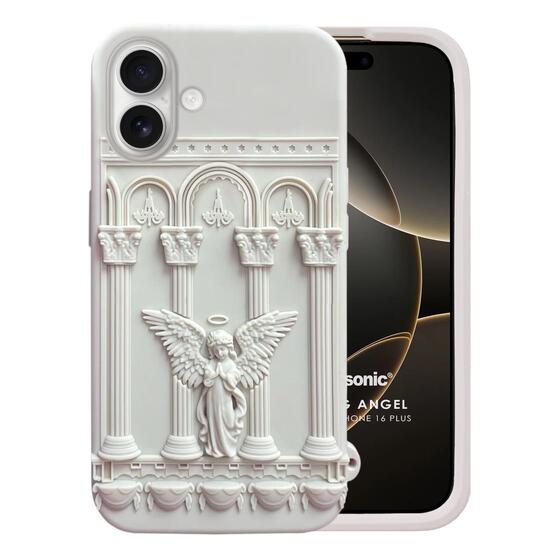 Microsonic Apple iPhone 16 Kılıf Praying Angel Bej