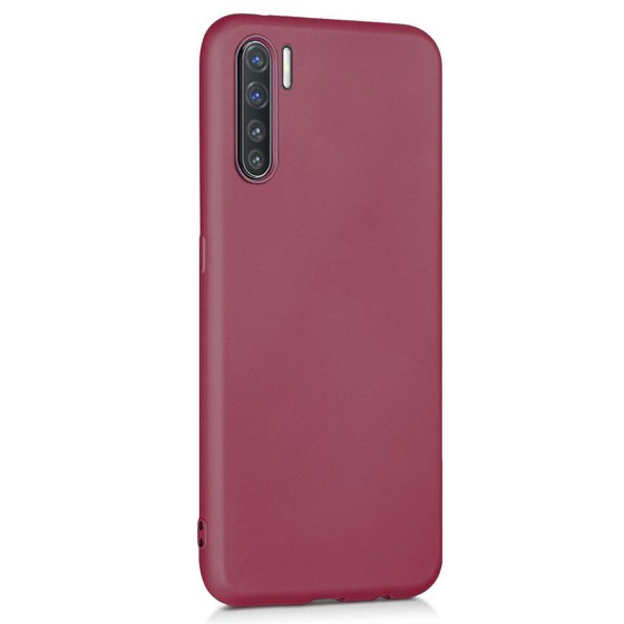 Microsonic Matte Silicone Oppo A91 Kılıf Mor