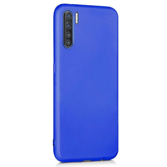 Microsonic Matte Silicone Oppo A91 Kılıf Mavi