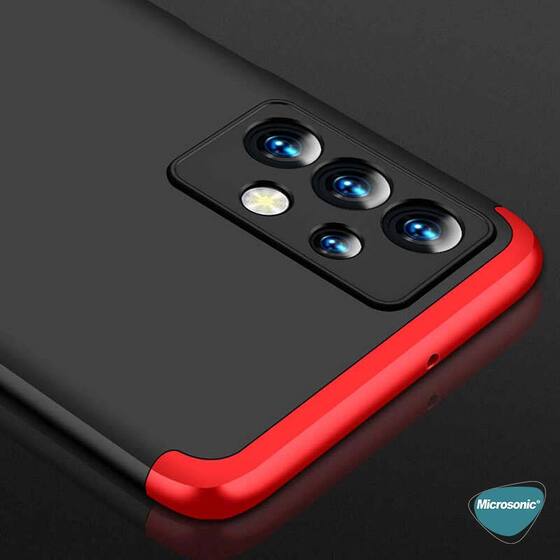 Microsonic Samsung Galaxy A23 Kılıf Double Dip 360 Protective Siyah Mavi