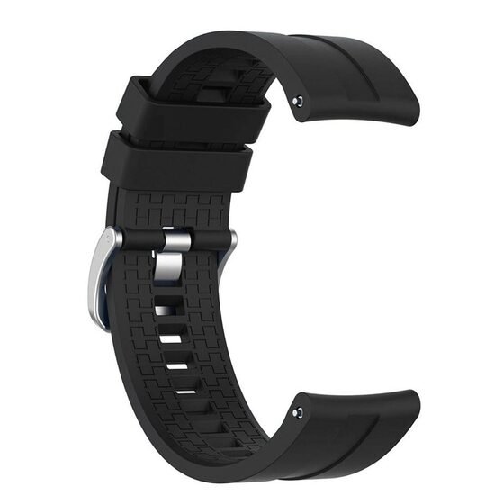 Microsonic Oppo Watch 46mm Kordon, Silicone RapidBands Siyah ( Gümüş Pimli )