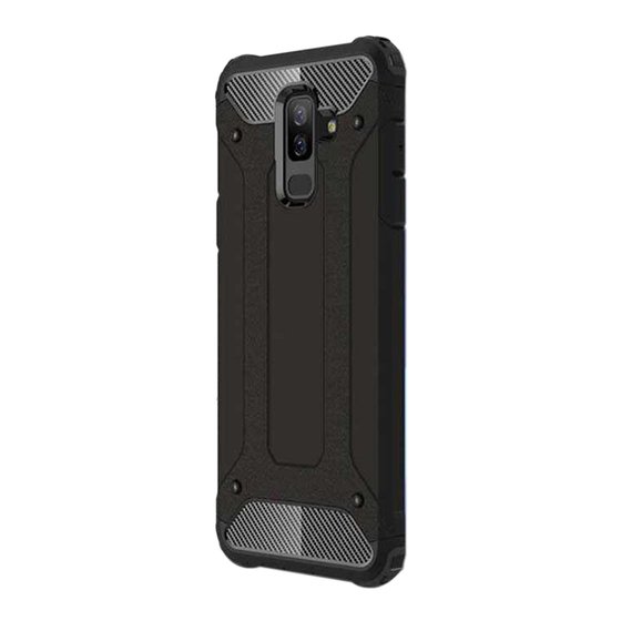 Microsonic Samsung Galaxy J8 Kılıf Rugged Armor Siyah