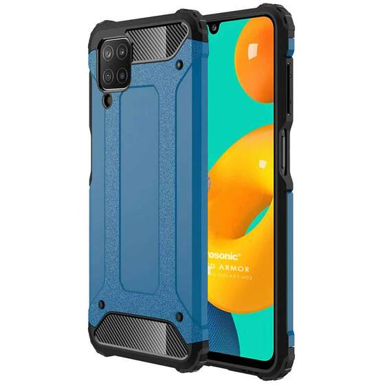 Microsonic Samsung Galaxy M32 4G Kılıf Rugged Armor Mavi